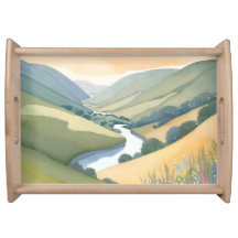 Rullande Backe liggande | Vattfärgsvacker