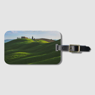 Rullande backe nära Asciano, Tuscany Bagagebricka