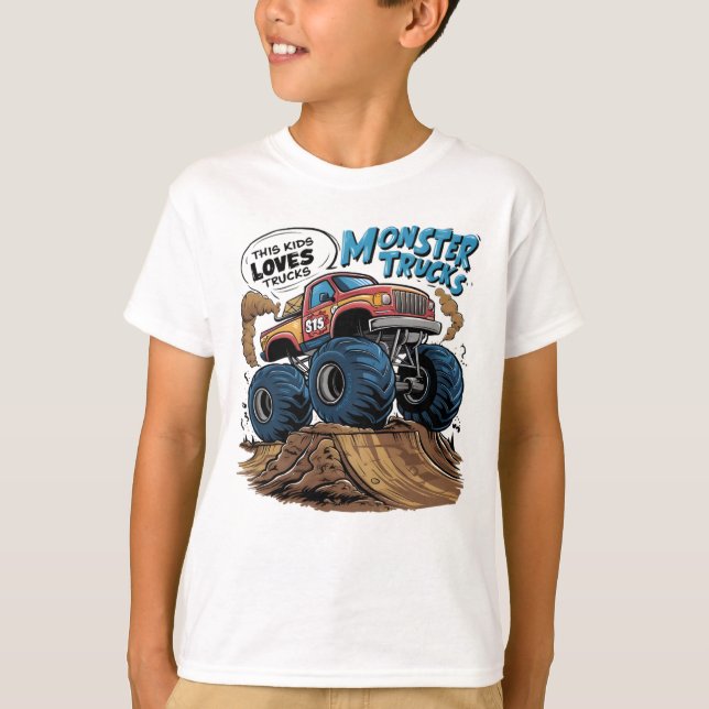 Rullande Beast Ramping through Earth T Shirt (Framsida)