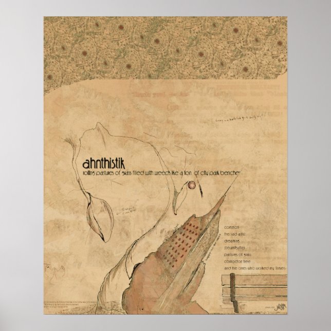 Rullande betesmarker av gräs... poster (Framsidan)