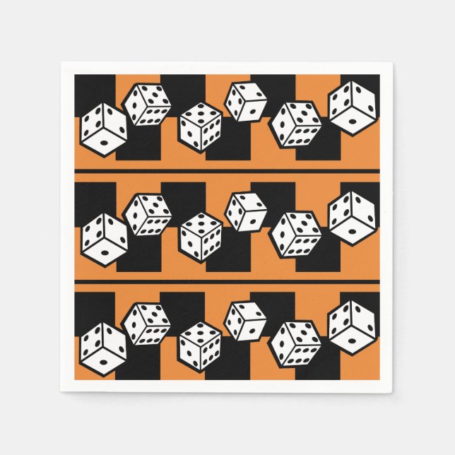 Rullande disk för skivspel, bunco, vegas pappersservett (Framsidan)