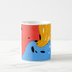 rullande färg kaffemugg