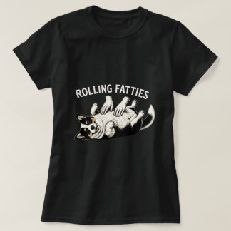 RULLANDE FETTISAR SÖTT CORGI-VALP HUND T SHIRT
