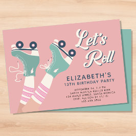 Rullande Födelsedagsfest Inbjudningar