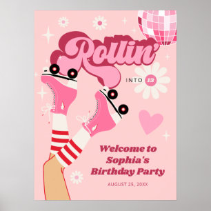 Rullande Födelsedagsfest Poster tecken