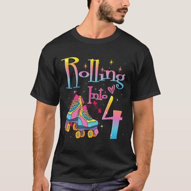 Rullande i 4 år Låt oss Rullande i 4 rullar T Shirt (Framsida)