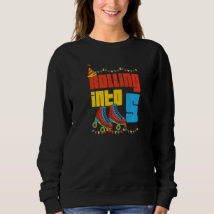 Rullande i 5 rullskiva 5:e Födelsedagsfesten Sup T Shirt