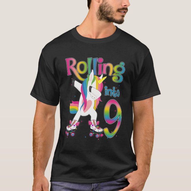 Rullande i 9 år Låt oss Rullande i 9 rullar T Shirt (Framsida)