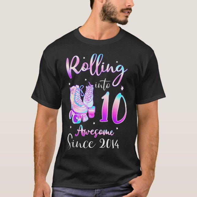 Rullande i Fantastisk sedan 2014 års Bday Roller S T Shirt (Framsida)