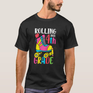 Rullande i fjärde Klass-Back to school Roller Skat T Shirt