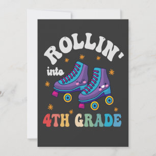 Rullande i fjärde rollskalet Klass Back to school Inbjudningar