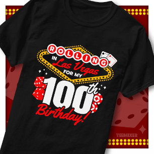 Rullande i Las Vegas 100-årsfirande Casinofest T Shirt