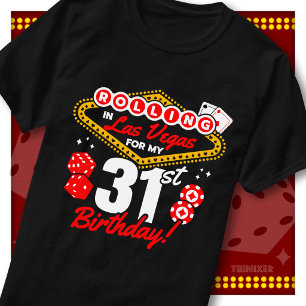 Rullande i Las Vegas 31-års Casinofest T Shirt