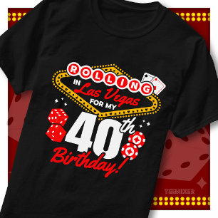 Rullande i Las Vegas 40-årsfirande Casinofest T Shirt