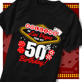 Rullande i Las Vegas 50-årsfirande Casinofest T Shirt