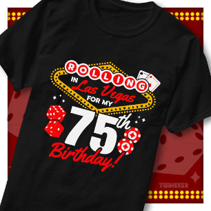 Rullande i Las Vegas 75-årsfirande Casinofest T Shirt