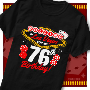Rullande In Las Vegas 76-årsfirande Casinofest T Shirt