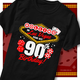 Rullande In Las Vegas 90-årsfirande Casinofest T Shirt