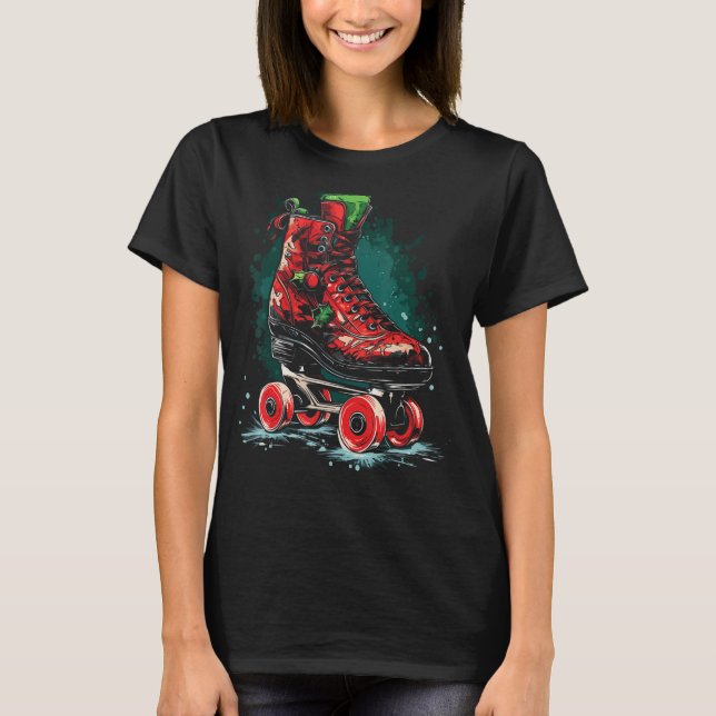 Rullande julgrafik Tees för manar Wome T Shirt (Framsida)