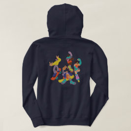 "Rullande Klubb" Tecknad Skater Sötskjorta Hoodie