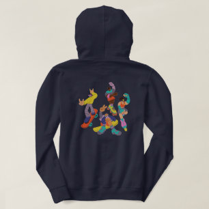 "Rullande Klubb" Tecknad Skater Sötskjorta Hoodie