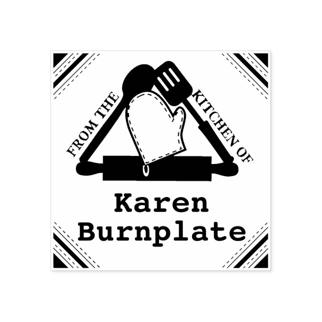 Rullande knappnåldykning från köket stämpel (Tryck)