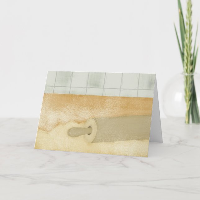 Rullande knappnålspapperkort för baksmuts i köket tack kort (Framsida)