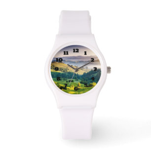 Rullande kullar naturskön foto armbandsur