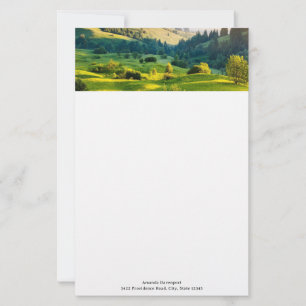 Rullande kullar naturskön foto brevpapper
