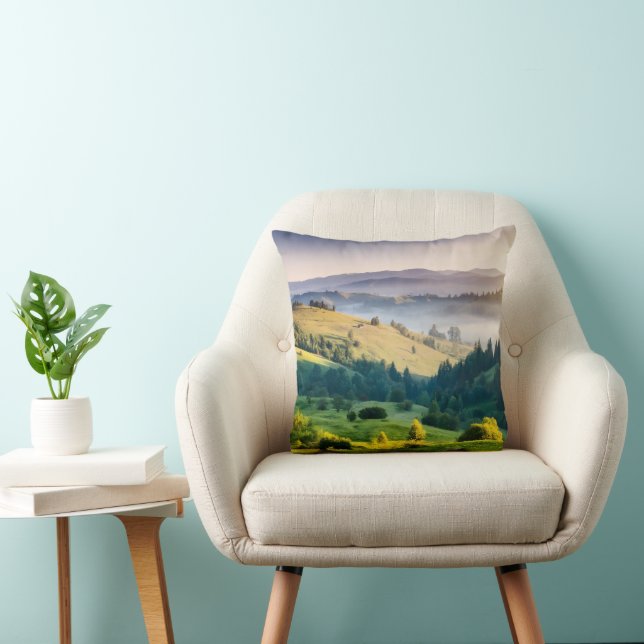 Rullande kullar naturskön foto kudde (Stol)