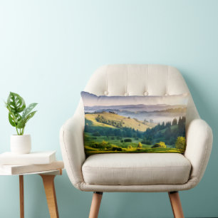 Rullande kullar naturskön foto lumbarkudde