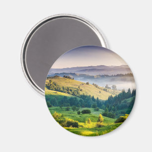 Rullande kullar naturskön foto magnet