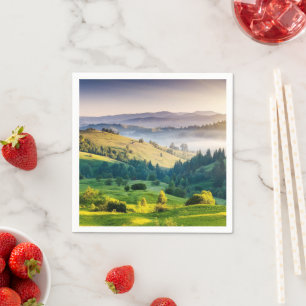 Rullande kullar naturskön foto pappersservett