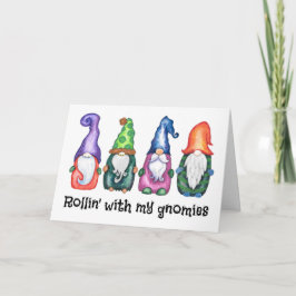 Rullande med min Gnomies Funny Gnome-jul Kort