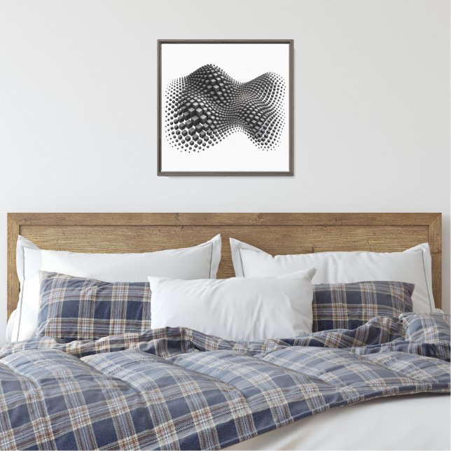 Rullande metallkubsvåg canvastryck (Insitu (sovrum))
