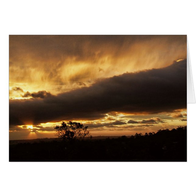 Rullande molnkort hälsningskort (Framsidan Horizontal)