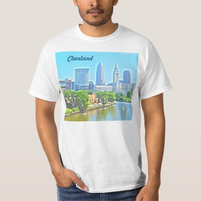 Rullande på floden Cleveland T-Shirt (Framsida)