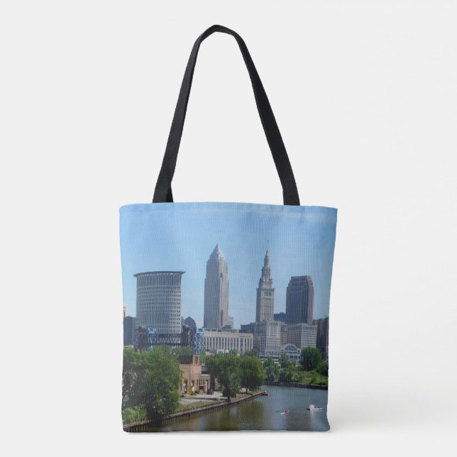 Rullande på floden Cleveland Tote Bag Tygkasse (Baksida)