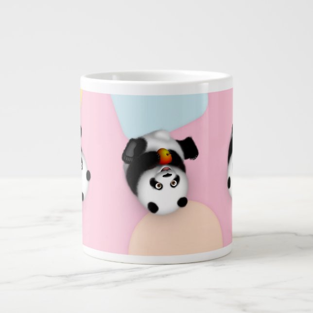 Rullande Panda Jumbo Mugg (Framsidan)