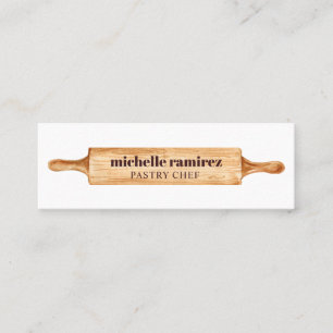 Rullande Pin Patisserie Cake Mini Visitkort
