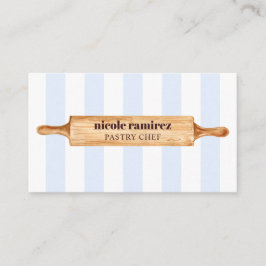 Rullande Pin Patisserie stripe-bakverk Visitkort