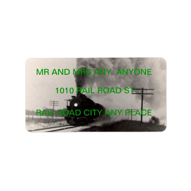 RULLANDE RR-ETIKETT ADRESSETIKETT (Framsidan)