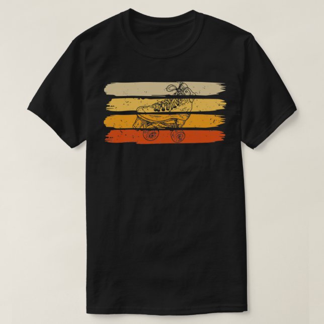Rullande Skater Vintage Skal Rink 2 T Shirt (Design framsida)