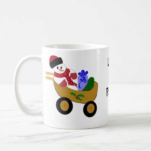 Rullande Snömannen Kaffemugg (Vänster)