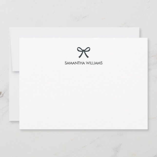 Rullande Snyggt Girly Monogram Namn-skript, menyfl Anteckningskort (Framsida)