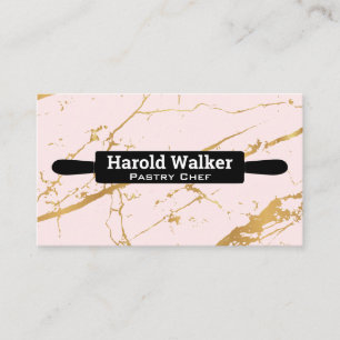 Rullande stift Guld Rosa Marble Background Visitkort