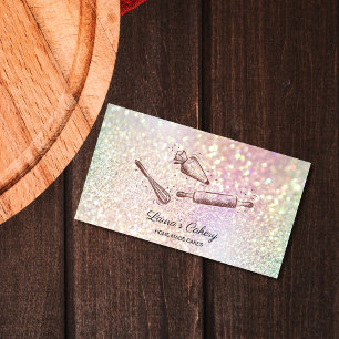 Rullande stift & visskkaka Bakery holograph Visitkort