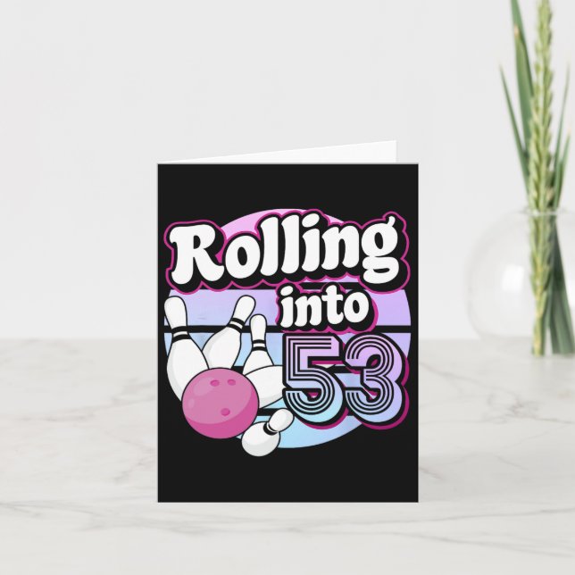Rullande till 53 Avlivning 53:e födelsedagen Kort (Framsida)