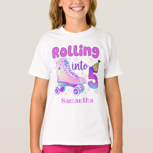 Rullande till 5 Skater av rullstolsfirande T Shirt