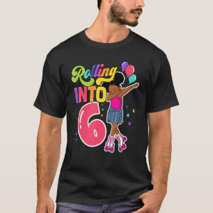 Rullande till 6 års gammal dabbing Roller Skate 6e T Shirt